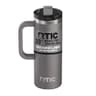 RTIC 20oz Road Trip Travel Mug with Lid and Handle, Ceramic Lined, Insulated, Stainless Steel, Metal, Double Wall Vacuum-Insulation, Portable Coffee, Tea Cup for Hot and Cold Drink, Graphite - Engineered Drinkware