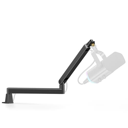 InnoGear 2026 Upgraded Microphone Boom Arm, Magnetic Cable Management Low Profile Mic Stand 360° Rotatable Desk Mount for Fifine AM8 K669B Blue Yeti HyperX QuadCast SoloCast AT2020, Black
