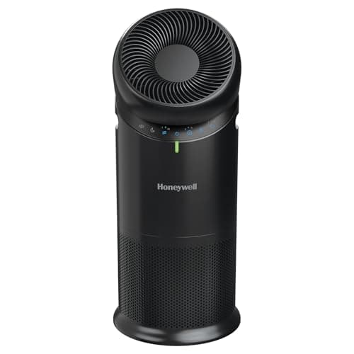 Honeywell Allergen Plus™ 3-in-1 HEPA Air Purifier, Fan & Air Circulator, 1928 Ft² Rooms in 1 hour, Air Quality Sensor, Sleep Mode, Reduces Allergens, Pet Dander, and Odors, Black, HPA6000B - High-End Air Purifiers