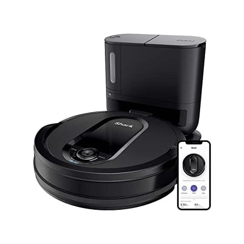 Shark IQ App-Controlled Self-Emptying Robot Vacuum, RV100AE/UR1000SR - Black (Renewed) - Robot Vacuums