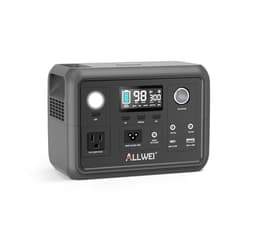 ALLWEI Portable Power Station 300W (Peak 600W) Upgraded, 256Wh LiFePO4 Battery Bank Solar-Generator with 6 Output Ports, Backup Power Supply for Camping Travel Blackout Home Use (Solar Panel Optional) - Portable Power Stations