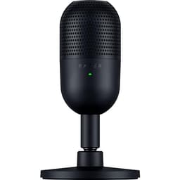 Razer Seiren V3 Mini USB Microphone: Condenser Mic - Supercardioid Pickup Pattern - Tap-to-Mute Sensor with LED Indicator - Shock Absorber - Ultra Compact - PC, Discord, OBS Studio, XSplit - Black - Creator Audio