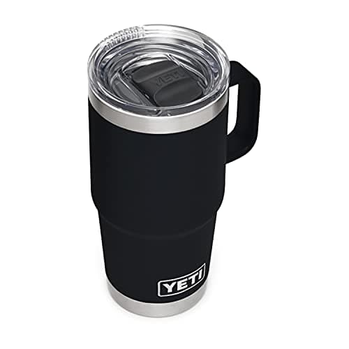 YETI Rambler 20 oz Travel Mug, Stainless Steel, Vacuum Insulated with Stronghold Lid, Black - Engineered Drinkware
