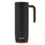 Ello Magnet 18oz Stainless Steel Travel Mug with Handle and Leak Proof Lid | Vacuum Insulated Coffee Cup Keeps Drinks Hot for 5 Hours | BPA Free Tumbler with Built In Coaster, Matte Black - Engineered Drinkware