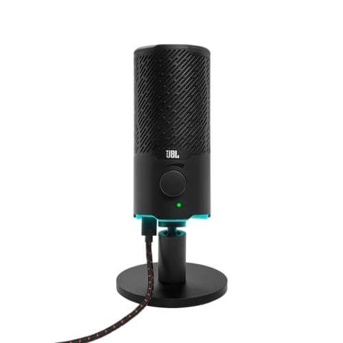 JBL Quantum Stream USB Condenser Microphone, Dual Pattern - Black