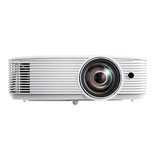 Optoma GT1080HDRx Short Throw Gaming Projector | Enhanced Gaming Mode for 1080p 120Hz Gameplay at 8.4ms | 1080p and HDR support with 4K UHD input | Bright 3,800 Lumens for Day and Night Gaming | White