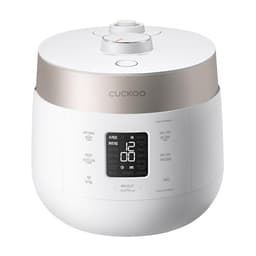 CUCKOO Twin Pressure Rice Cooker 6-Cup Uncooked / 12-Cup Cooked with Nonstick Inner Pot, Versatile Rice Maker & Warmer with 16 Menu Options, Open Cooking Mode, Voice Guide, White (CRP-ST0609FW) - Premium Rice Cookers