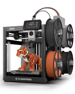 FLASHFORGE AD5X Multi-Color 3D Printer, CoreXY 600mm/s High-Speed, 1-Click Auto Leveling, 300°C Direct Drive Extruder, 220x220x220mm Build Volume, Ideal for Precision and Efficiency - 3D Printers