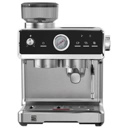 Koolatron Kenmore Espresso Machine - Automatic Coffee Maker With Auto Tamper, Auto Cleaning, Milk Steamer & Frother, Bean Grinder, Make Professional Barista Style Cappuccino, Latte, Stainless Steel - Home Espresso Machines