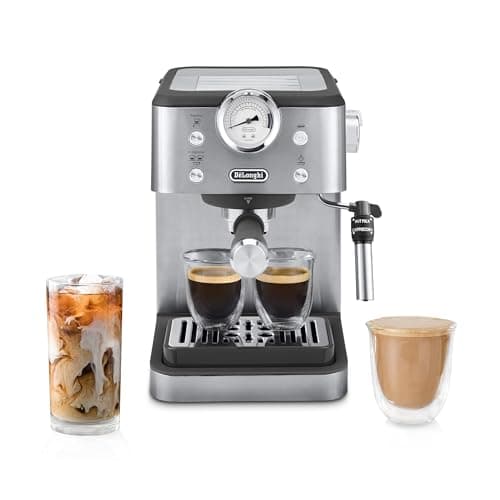 De'Longhi De’Longhi Classic Espresso Machine with Milk Frother, 15-Bar Pump & Temperature Control - Barista Coffee Maker Kit for Espresso, Latte, Cappuccino & Iced