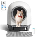 WARCAT Self Cleaning Litter Box Automatic, 90 L Automatic Cat Litter Box for Multiple Cats APP-Controlled with Smart Sensors, Safety Protection,Mat,1 Roll Garbage Bag (Gray) - Smart Pet Tech