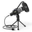 TONOR USB Microphone for PC, Cardioid Condenser Computer Mic with Tripod Stand, Pop Filter, Shock Mount for Gaming, Streaming, Podcasting, YouTube - Creator Audio