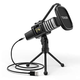 TONOR USB Microphone for PC, Cardioid Condenser Computer Mic with Tripod Stand, Pop Filter, Shock Mount for Gaming, Streaming, Podcasting, YouTube - Creator Audio