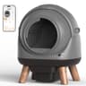 Coziley Self Cleaning Litter Box for Multiple Cats, G1 Automatic Cat Litter Box, Self-Cleaning Robot with Smart APP Control and Health Monitoring, Includes 2 Roll Trash Bag and Litter Mat, Grey - Smart Pet Tech