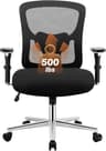 Sweetcrispy Big and Tall Office Desk Chair with Lumbar Support, 500lbs Heavy Duty Mesh Ergonomic Computer Chair with 4D Armrest and Wide Comfy Seat, Wheels for Adult - Ergonomics