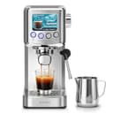 XIXUBX 20 Bar Espresso & Cold Brew Coffee Maker with Milk Frother, 42oz Removable Tank, Stainless Steel, Perfect for Cappuccino, Latte, Home & Office, Brushed Silver - Home Espresso Machines