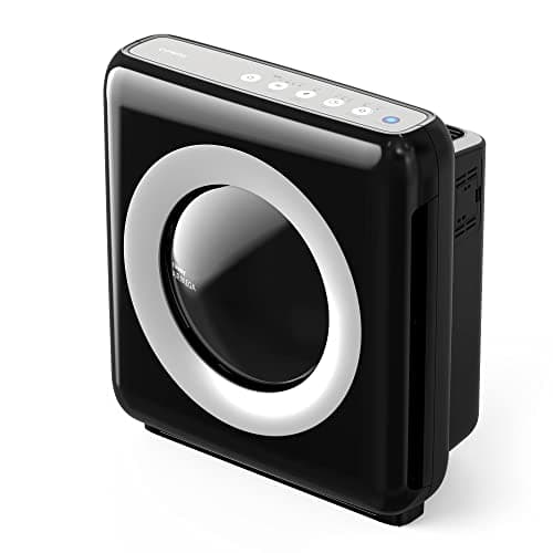 Coway AP-1512HH Mighty Air Purifier with True HEPA and Eco Mode, black/silver, 16.8 x 18.3 x 9.6