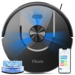 Tikom Robot Vacuum and Mop Combo, 6000Pa Automatic Robotic Vacuum Cleaner, Smart Mapping, 150 Min Max, Ideal for Pet Hair, Hardfloors, Carpets, Home(L8000 Pro) - Robot Vacuums