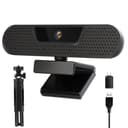 VIZOLINK 4K Webcam, Computer Camera with 4 Noise-canceling Microphones for Computer/Laptop/Mac, Privacy Cover and Tripod, Work with Video Conference, Live Streaming, Gaming, Video Calls, Zoom - 4K Webcams