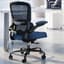 TRALT Office Chair - Ergonomic Desk Chair with Adjustable Lumbar Support, Mesh Computer Chair, Executive Chairs for Home Office Comfortable Lumbar Support (Deep Blue) - Ergonomics