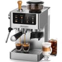 AIRMSEN Espresso Machines with Burr Grinder, 20 Bar, Milk Frother Steam Wand, Stainless Steel Coffee Maker for Home - Cappuccino Latte & ​​Cold Brew​​ Iced Coffee Maker & Americano - Home Espresso Machines