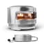Solo Stove Pi Pizza Oven, Wood & Gas Burner | Incl. Stainless Steel Outdoor Maker, Burning Assembly, Burner, Cordierite Stone (13 mm thick), H: 15.125 in x Dia: 20.5 in, 30.5 lbs, silver - Portable Pizza Ovens