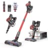 Comvtu Cordless Vacuum Cleaner for Home, 80,000PRM Powerful 4 in 1 Lightweight Stick Vacuum with 2 Adjustable Suctions, Max 40 Mins Runtime, 2600mAh Rechargeable Vacuum Cleaners (Hibiscus Red) - Cordless Stick Vacuums