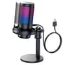 COCONISE Gaming Microphone for PC: USB Mic for Podcasts Videos & Streaming - Condenser Mic with Quick Mute & Pop Filter - RGB Microphone Gift for Gamer boys - Compatible with PS4/5 & Computer & Laptop - Creator Audio