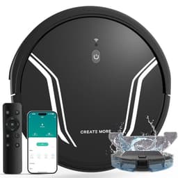 Bagotte Robot Vacuum and Mop, 5000Pa Mopping Robot Vacuum Cleaner with 3-in-1 Robotic Vacuum Cleaner, Multiple Cleaning Modes, Self-Charging, WiFi/Alexa/App, Ideal for Hard Floor, Pet Hair，Debris - Robot Vacuums