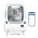 FRCFRC Automatic Cat Litter Box Self Cleaning - App Control, Cat Toilet Records, Suitable for Big Cats, Medium Cats, Kittens and Multi-Cat Families, Anti-Pinch, Low Noise【Assembly Required】- White - Smart Pet Tech
