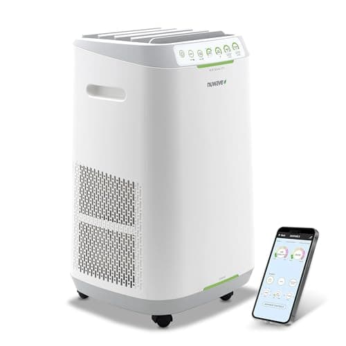 Nuwave Forever Smart Air Purifier for Home, Never Replace Air Filter System, Patented 7-Stage Filtration, Cleans Large Room up to 2,002 Sq Ft, Adjustable Flow Panel, Washable & Reusable Filters