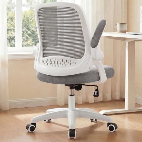 NEO CHAIR Office Desk Chair, Ergonomic Mesh with Flip-Up Armrests, Grey - Ergonomics
