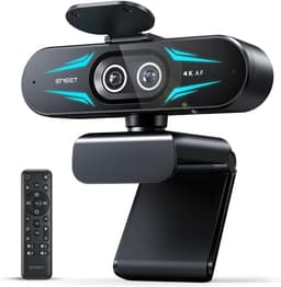 EMEET C60E Dual-Camera 4K Webcam for Streaming, Wide-Angle and Telephoto Cameras, Max 11X Hybrid Zoom & PDAF Autofocus, Remote Control, RGB Lighting, 2 Mics, Ideal for Livestreaming and Online Meeting - 4K Webcams