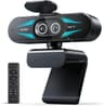 EMEET C60E Dual-Camera 4K Webcam for Streaming, Wide-Angle and Telephoto Cameras, Max 11X Hybrid Zoom & PDAF Autofocus, Remote Control, RGB Lighting, 2 Mics, Ideal for Livestreaming and Online Meeting - 4K Webcams