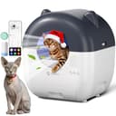 EYESUN Self Cleaning Litter Box,76L Automatic Cat Litter Box Self Cleaning with APP Control,Low Noise,Safety Protection,Roll Garbage Bags,Deodorizer and Cleaning Brush for Multiple Cats(White) - Smart Pet Tech