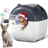 EYESUN Self Cleaning Litter Box,76L Automatic Cat Litter Box Self Cleaning with APP Control,Low Noise,Safety Protection,Roll Garbage Bags,Deodorizer and Cleaning Brush for Multiple Cats(White) - Smart Pet Tech