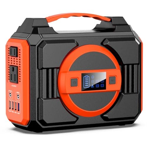 Apowking Portable Power Station 300W, Outdoor Solar Generator Backup Battery Pack 220Wh/60000mAh, Portable Laptop Charger with 110V AC Outlet for Home Use, Emergency Outage, Camping Travel, RV Trip