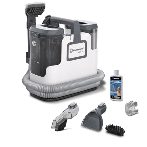 Vacmaster 400 Series Portable Carpet & Upholstery Spot Cleaner Machine, 15Kpa Power Suction with Versatile Tools for Pets, Area Rugs and Couches – SCB302 0101 - Portable Carpet & Upholstery Cleaners