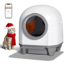 GUNJI Automatic Self-Cleaning Litter Box, 90L Large Capacity for Multiple Cats - APP Controlled with Safety Protection, Included Litter Mat & 1 Roll Garbage Bags (Gray) - Smart Pet Tech