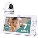 kokit 7" 1080P Full HD Video Baby Monitor No WiFi,100 Hrs 5000mAh Battery Runs 4 Days,4X Zoom,Remote 355° Pan-Tilt,2-Way Talk with Temp Alert/Lullabies/VOX - Smart Baby Monitors