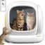 MeoWant Self-Cleaning Cat Litter Box, 75L Extra Large Open Automatic Cat Litter Box for Multi Cats, Integrated Safety Protection/APP Control/Odor Removal Smart Box with Mat & Liner - Smart Pet Tech