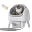 PetPivot Self Cleaning Cat Litter Box, Safety Sensor and Open Top Design for Multiple Cats, Automatic Cat Litter Box with Liners and Mat Included, Grey - Smart Pet Tech