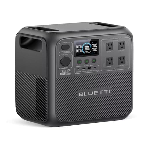 BLUETTI Elite 200 V2 Portable Power Station, 2073.6Wh LFP Battery Backup w/ 4 2600W AC Outlets (3900W Power Lifting), 0-80% Fast Charging in 50 Min, Solar Generator for Camping, Off-grid and Emergency - Portable Power Stations