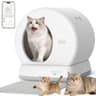 MeoWant Self-Cleaning Cat Litter Box, Integrated Safety Protection Automatic Cat Litter Box for Multi Cats, Extra Large/Odor Removal/APP Control Smart Cat Litter Box with Mat & Liner - Smart Pet Tech