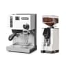 Rancilio Silvia +PID Espresso Machine | Eureka Silenzio 55 Espresso Grinder Bundle (White) - Home Espresso Machines