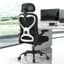 CASASIO Home Office Desk Chairs, Ergonomic Office Chair with Lumbar Support & 3D Headrest, Computer Desk Chair with Flip-up Armrests, Perfect for Office or Study, Black/Silver - Ergonomics