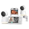 Dr.Care LumiView Smart WiFi Baby Monitor with 2 Cameras - 5" 1080P FHD & 2K Camera App Control, Privacy Mode, 5000mAh Removable Battery, Cry & Motion Alerts, HD Night Vision, Multi-User,1279ft Rang - Smart Baby Monitors