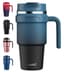 ALOUFEA 20 oz Insulated Coffee Mug Tumbler with Handle, Stainless Steel Travel Mug Tumbler with Lid and Straw,Double Wall Vacuum Leak Proof Ice Coffee Thermal Cup, Indigo Black - Engineered Drinkware