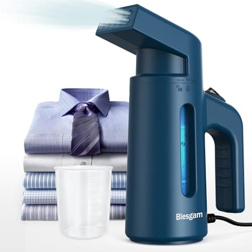 Blesgam Steamer for Clothes 700W, Double Row Steam Clothes Steamer, 180ML Large Capacity Water Tank, 40S Fast Heat-up Garment steamer for Home and Office(GY168) - Handheld Steamers