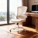 Monhey Ergonomic Office Chair with Lumbar Support, High Back Mesh Desk Chair with Flip-Up Arms, Adjustable Computer Task Chair, Khaki - Ergonomics